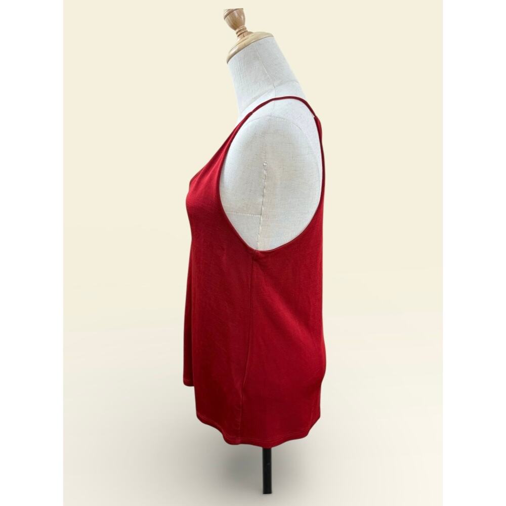 H&M Brick Red Razor Back Tank, Size Small - Picture 2 of 3